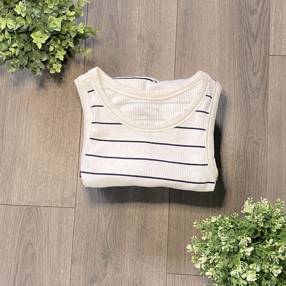 Maurice’s Black and White Striped Tank Top XL